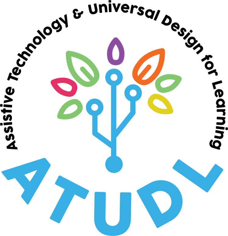 AT UDL Logo. Assistive Technology And Universal Design for Learning with tree of life logo